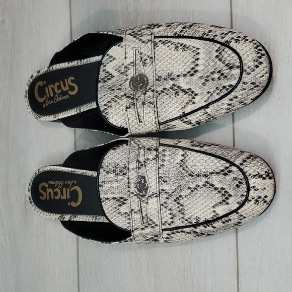 Circus by Sam Edelman Womens Hal Animal Snake Print mules shoes sz 9.5M - Picture 4 of 13